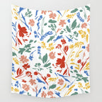 Wild colorful flowery meadow Wall Tapestry Gallery Image 4