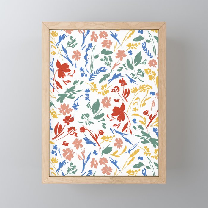 Wild colorful flowery meadow Mini Art Print Gallery Image 1