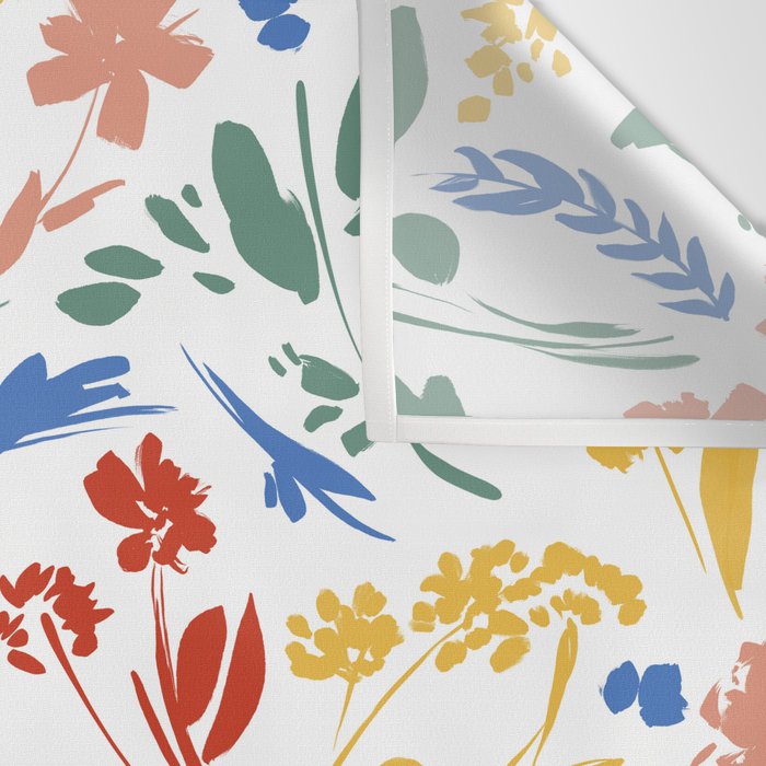 Wild colorful flowery meadow Wall Tapestry Gallery Image 3