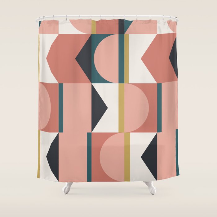 Maximalist Geometric 01 Shower Curtain Gallery Image 1