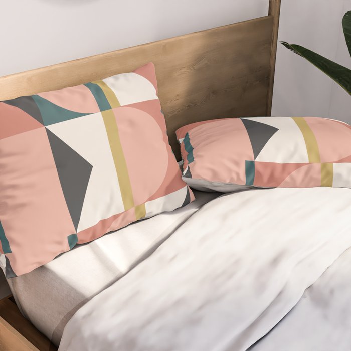 Maximalist Geometric 01 Pillow Sham Gallery Image 2