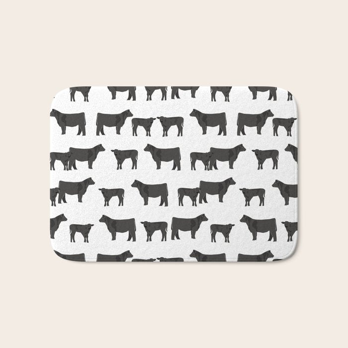Angus Cattle breed farm gifts must have cow animal Bath Mat Gallery Image 1