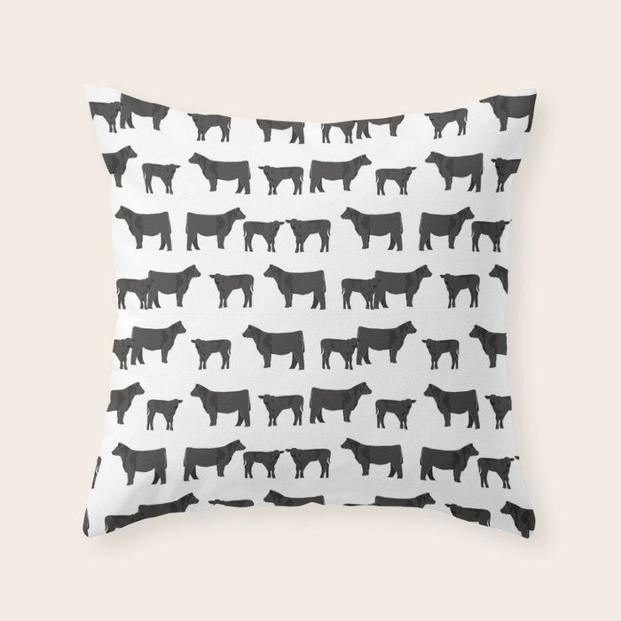 Angus Cattle breed farm gifts must have cow animal Throw Pillow Gallery Image 6