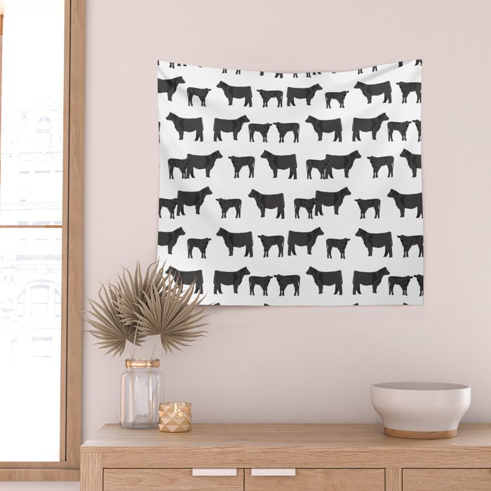 Angus Cattle breed farm gifts must have cow animal Wall Tapestry Gallery Image 2
