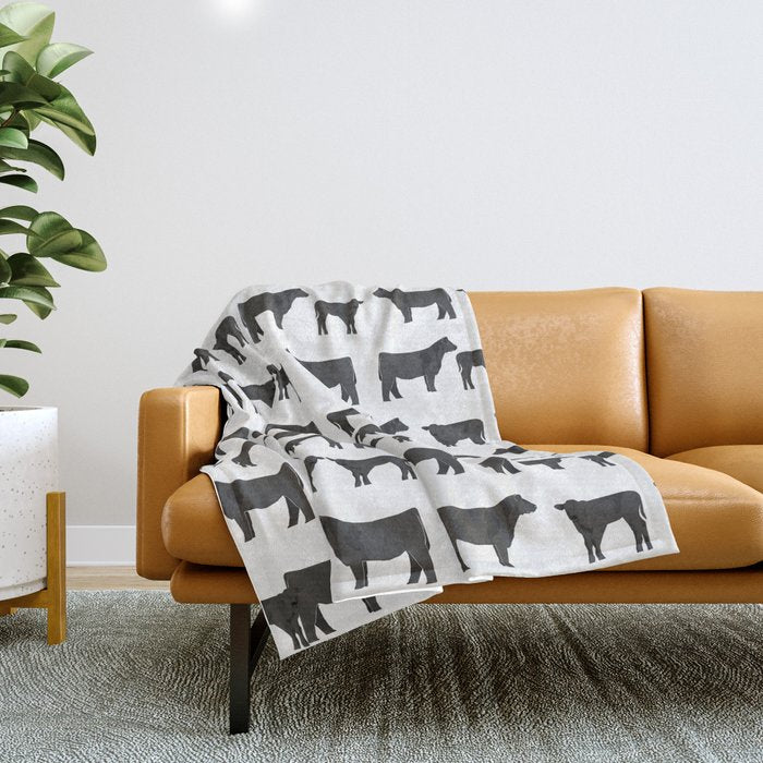 Angus Cattle breed farm gifts must have cow animal Throw Blanket Gallery Image 1