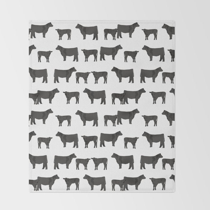 Angus Cattle breed farm gifts must have cow animal Throw Blanket Gallery Image 2