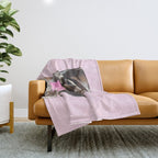 Pug with Pink Bubble Gum Throw Blanket Gallery Image 1