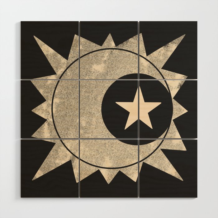 Sun Moon Star Wood Wall Art Gallery Image 1