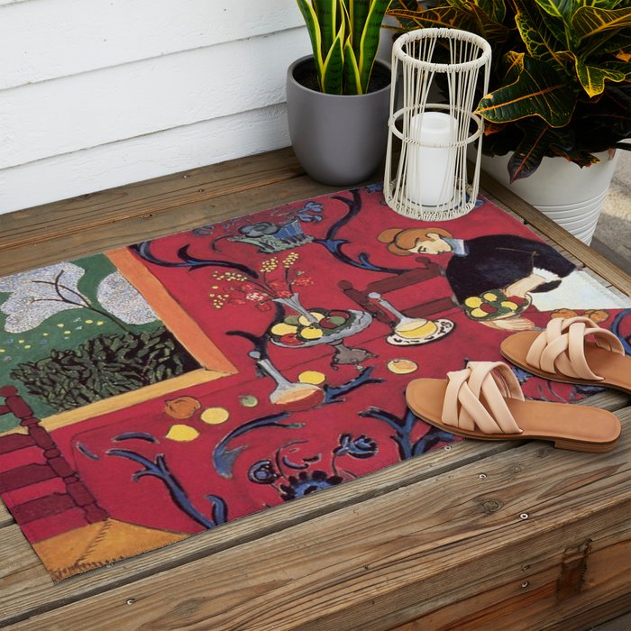 The Red Room (Harmony in Red) - Henri Matisse Outdoor Rug Gallery Image 2