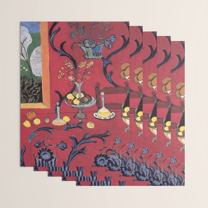 The Red Room (Harmony in Red) - Henri Matisse Wrapping Paper Gallery Image 3