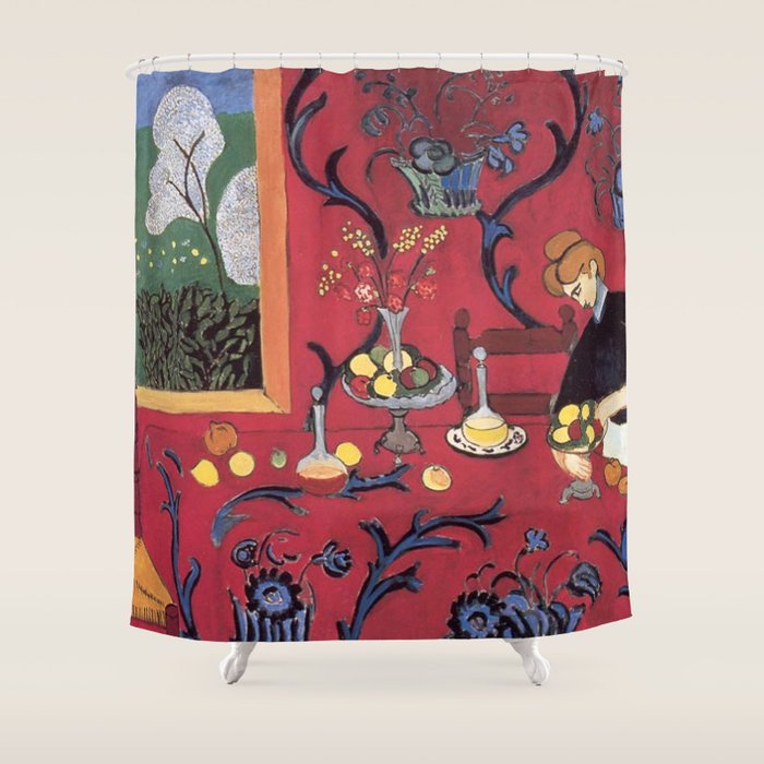 The Red Room (Harmony in Red) - Henri Matisse Shower Curtain Gallery Image 1
