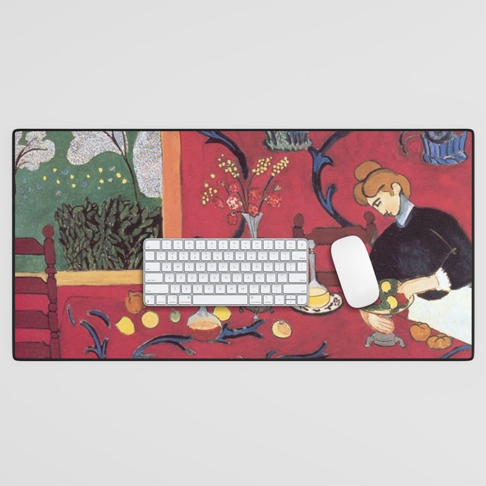 The Red Room (Harmony in Red) - Henri Matisse Desk Mat Gallery Image 1