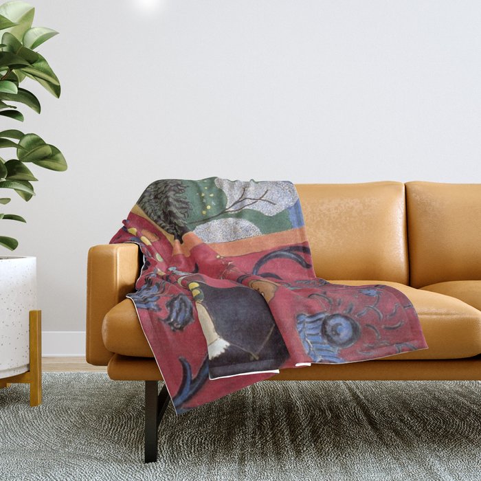 The Red Room (Harmony in Red) - Henri Matisse Throw Blanket Gallery Image 1