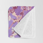 Van Gogh Almond Blossoms Orchid Purple Throw Blanket Gallery Image 3