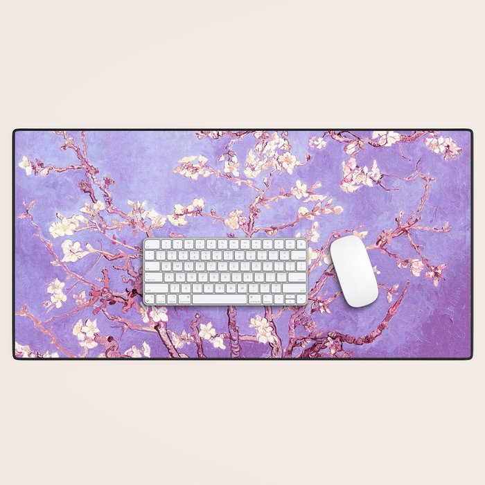 Van Gogh Almond Blossoms Orchid Purple Desk Mat Gallery Image 1