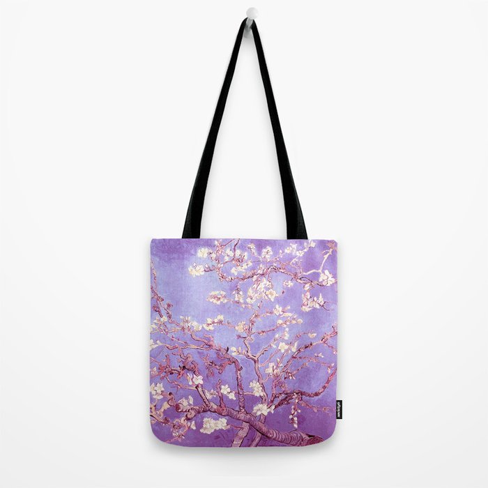 Van Gogh Almond Blossoms Orchid Purple Tote Bag Gallery Image 2
