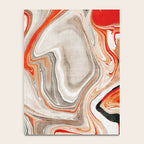 Orange Marble-Like Art Liquid Swirl Notebook Gallery Image 4