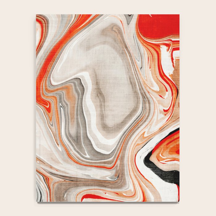 Orange Marble-Like Art Liquid Swirl Notebook Gallery Image 4