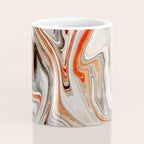 Orange Marble-Like Art Liquid Swirl Coffee Mug Gallery Image 4