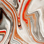 Orange Marble-Like Art Liquid Swirl Coffee Mug Gallery Image 2