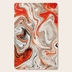 Orange Marble-Like Art Liquid Swirl Cutting Board Gallery Image 1