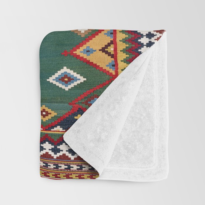 Qashqaâi Fars Southwest Persian Kilim Print Throw Blanket Gallery Image 3