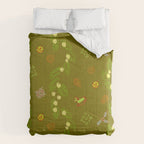 Whimsical Tiny Toys & Pine Branches in Green Comforter Gallery Image 6