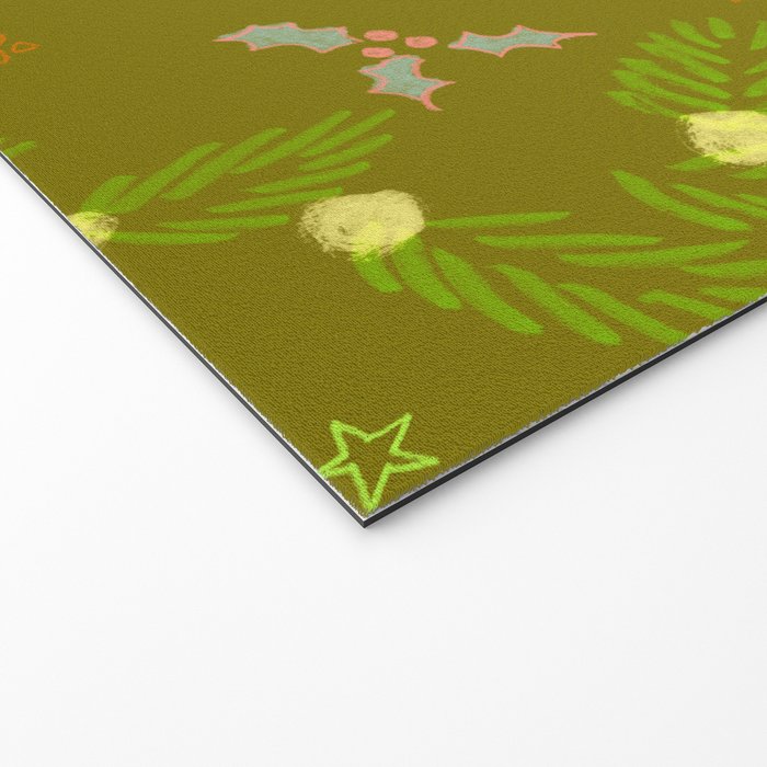 Whimsical Tiny Toys & Pine Branches in Green Welcome Mat Gallery Image 2