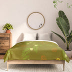 Whimsical Tiny Toys & Pine Branches in Green Comforter Gallery Image 3