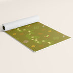 Whimsical Tiny Toys & Pine Branches in Green Yoga Mat Gallery Image 2