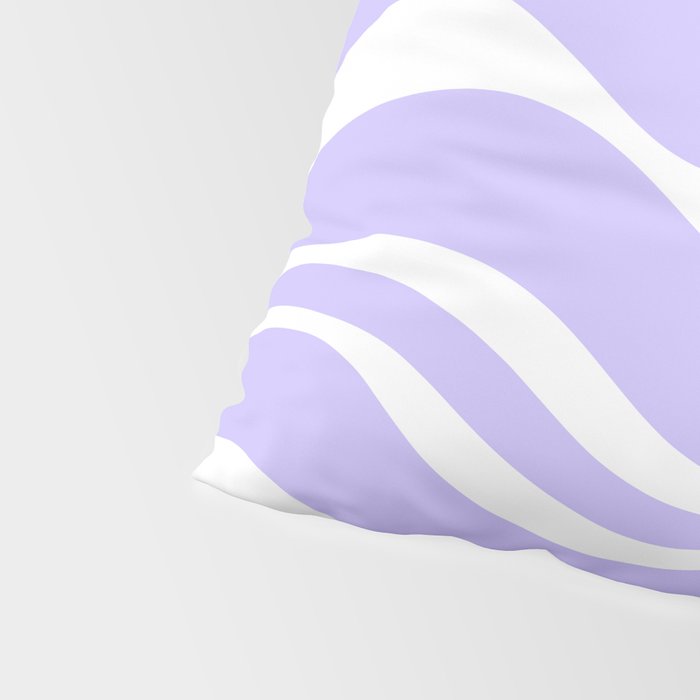 Retro Modern Liquid Swirl Abstract Pattern in Light Purple and White Pillow Sham Gallery Image 4