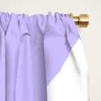 Retro Modern Liquid Swirl Abstract Pattern in Light Purple and White Window Curtain Gallery Image 2