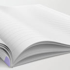 Retro Modern Liquid Swirl Abstract Pattern in Light Purple and White Notebook Gallery Image 2