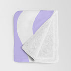 Retro Modern Liquid Swirl Abstract Pattern in Light Purple and White Throw Blanket Gallery Image 3