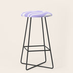 Retro Modern Liquid Swirl Abstract Pattern in Light Purple and White Stool Gallery Image 1