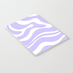 Retro Modern Liquid Swirl Abstract Pattern in Light Purple and White Notebook Gallery Image 3