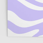 Retro Modern Liquid Swirl Abstract Pattern in Light Purple and White Poster Gallery Image 3