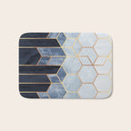 Soft Blue Hexagons Bath Mat Gallery Image 1