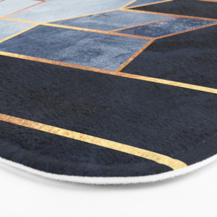 Soft Blue Hexagons Bath Mat Gallery Image 3