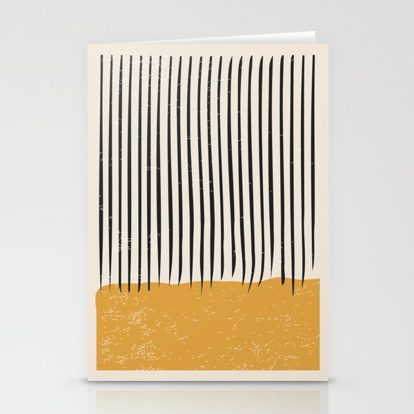 Mid Century Modern Minimalist Rothko Inspired Color Field With Lines Geometric Style Stationery Card Gallery Image 2