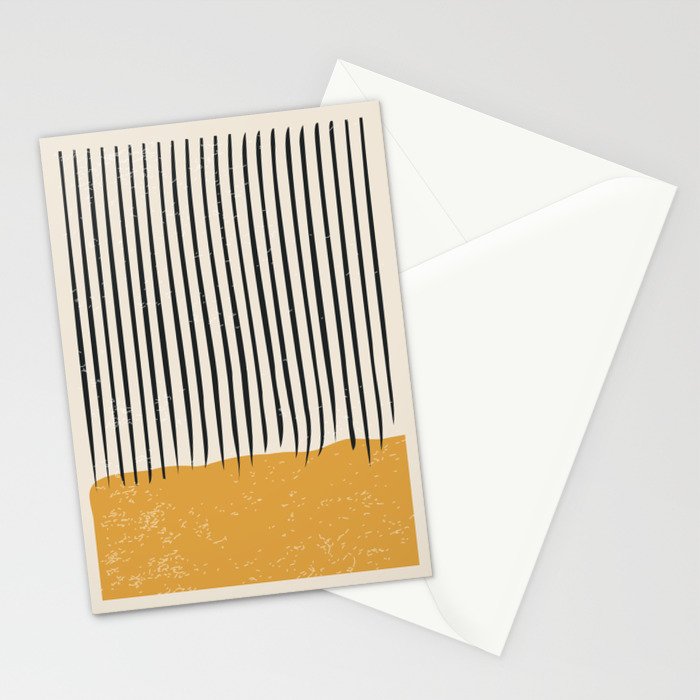 Mid Century Modern Minimalist Rothko Inspired Color Field With Lines Geometric Style Stationery Card Gallery Image 2