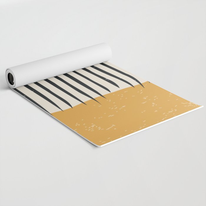 Mid Century Modern Minimalist Rothko Inspired Color Field With Lines Geometric Style Yoga Mat Gallery Image 2