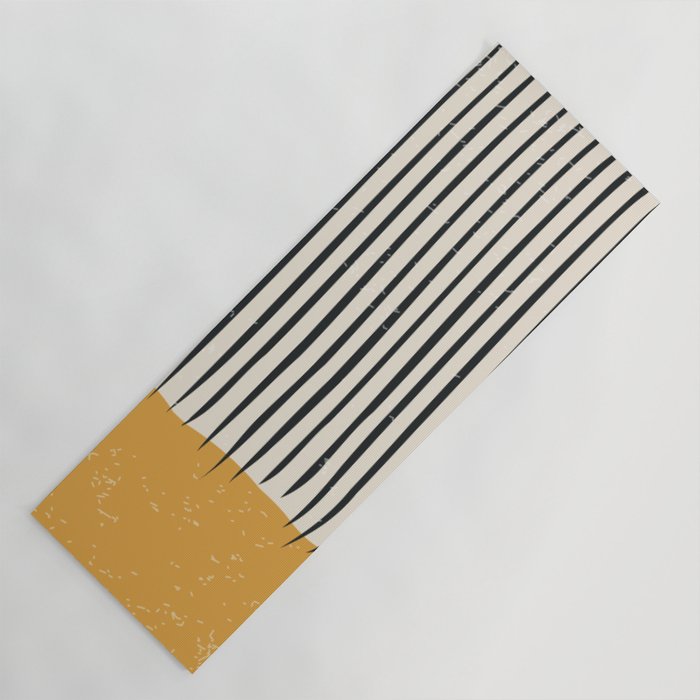 Mid Century Modern Minimalist Rothko Inspired Color Field With Lines Geometric Style Yoga Mat Gallery Image 1