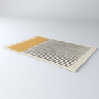 Mid Century Modern Minimalist Rothko Inspired Color Field With Lines Geometric Style Rug Gallery Image 3