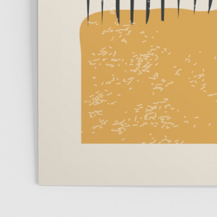 Mid Century Modern Minimalist Rothko Inspired Color Field With Lines Geometric Style Poster Gallery Image 3