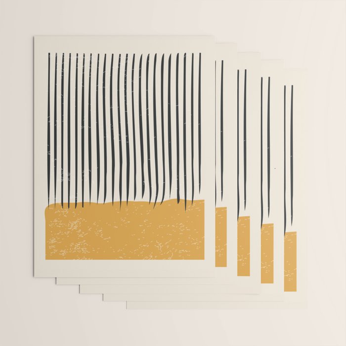 Mid Century Modern Minimalist Rothko Inspired Color Field With Lines Geometric Style Wrapping Paper Gallery Image 3