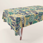 Whimsical tropical jungle pattern Tablecloth Gallery Image 1