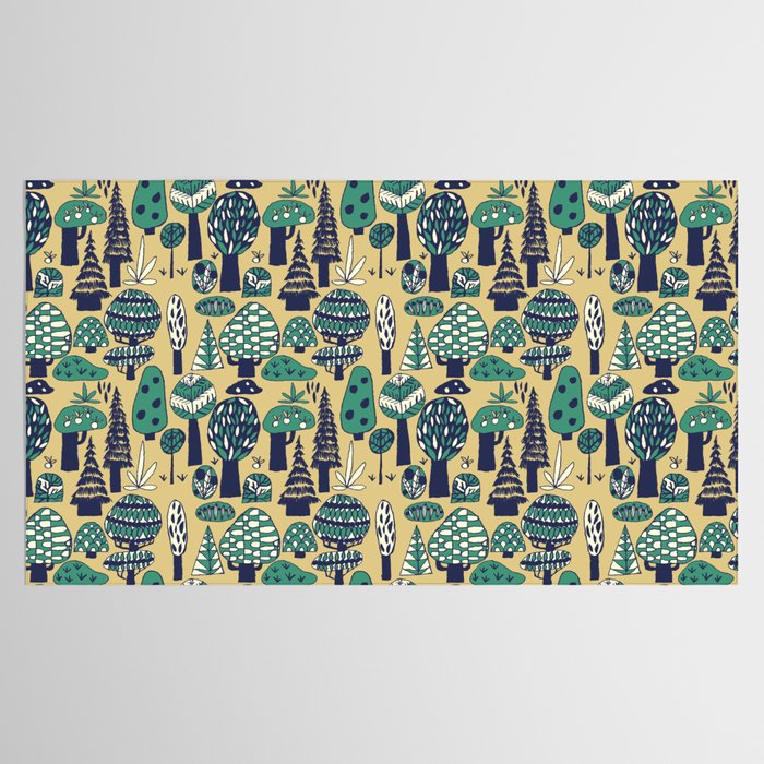Whimsical tropical jungle pattern Tablecloth Gallery Image 2