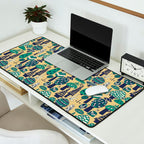Whimsical tropical jungle pattern Desk Mat Gallery Image 2