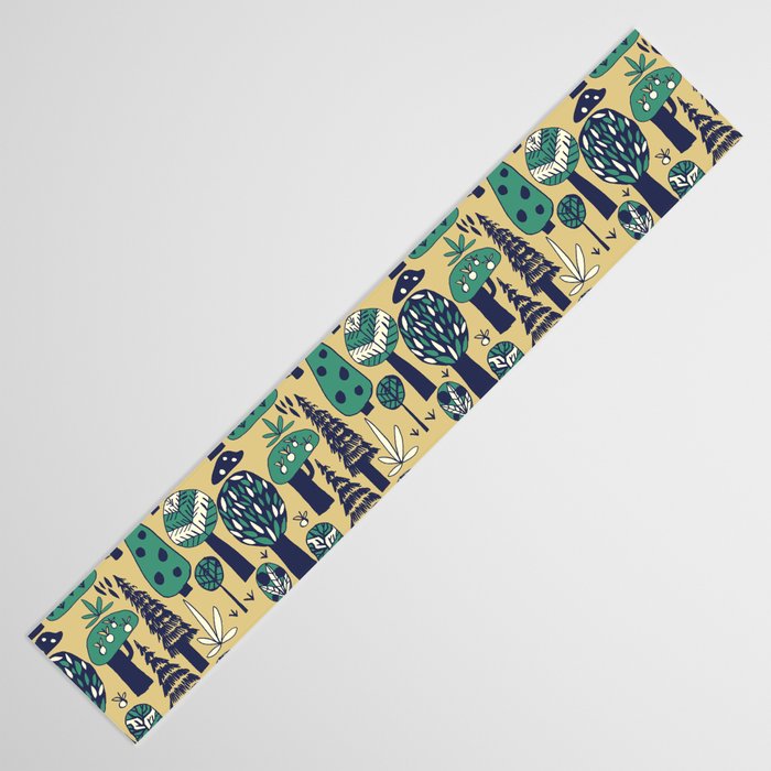 Whimsical tropical jungle pattern Table Runner Gallery Image 3